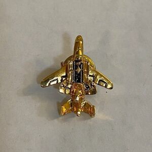 Shriners Gold Tone Airplane Space Shuttle Metal Lapel Pin